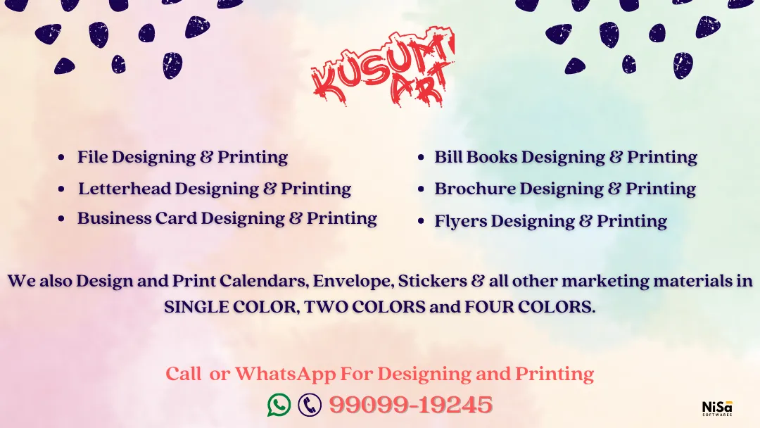 Kusum Art services flyer