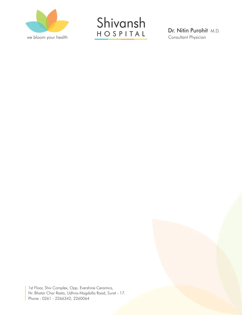 Medical & Clinic Stationery sample 9, designed and printed by Kusum Art, Surat