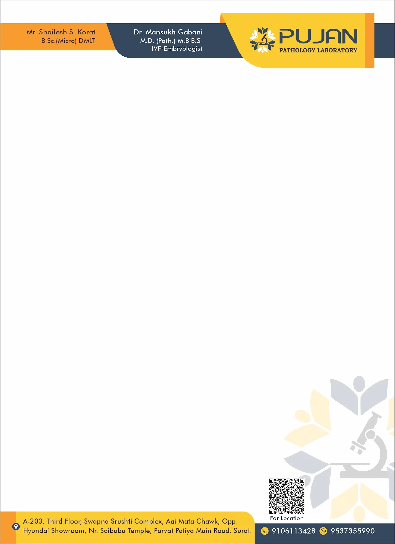 Medical & Clinic Stationery sample 13, designed and printed by Kusum Art, Surat