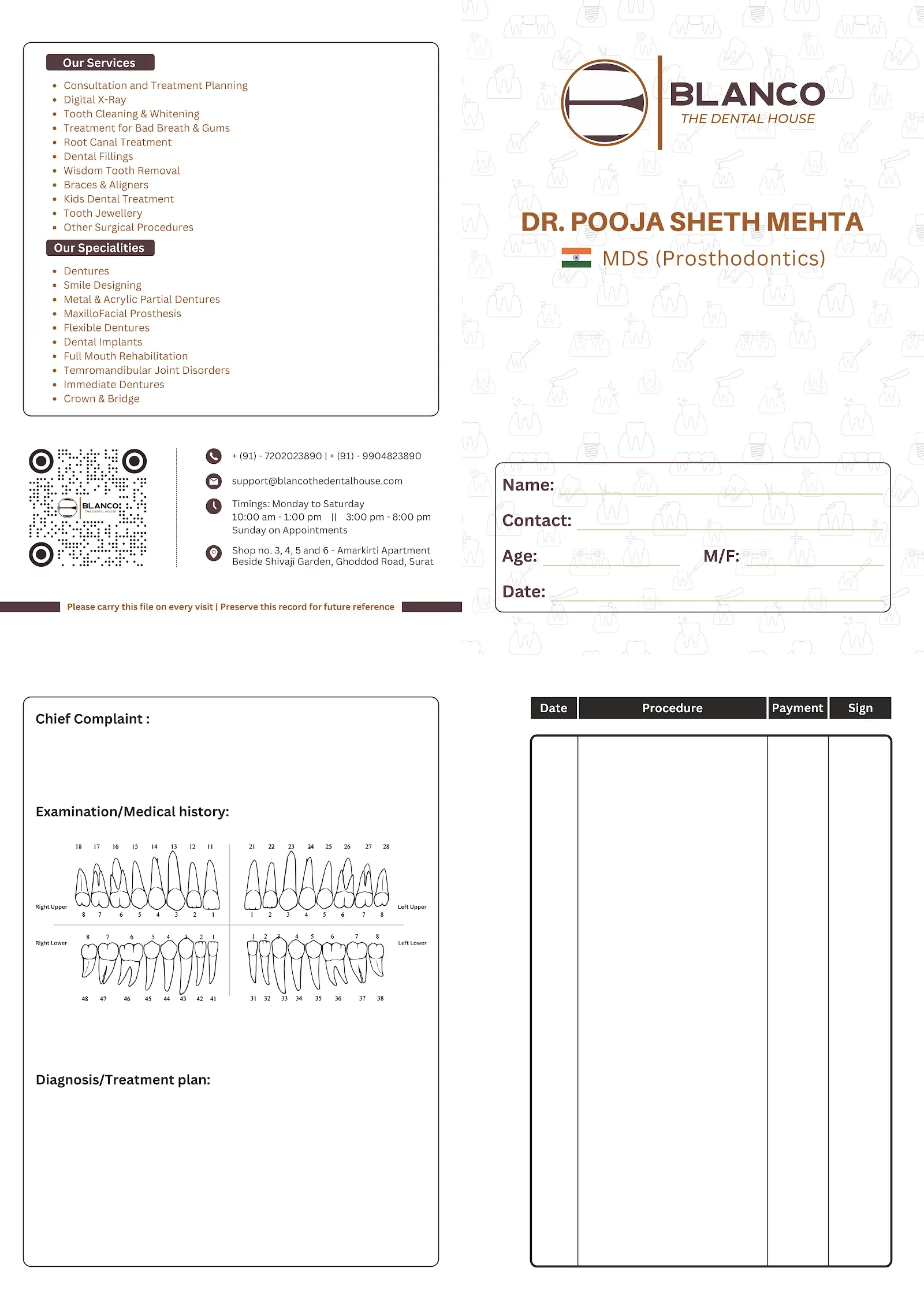 Medical & Clinic Stationery sample 21, designed and printed by Kusum Art, Surat