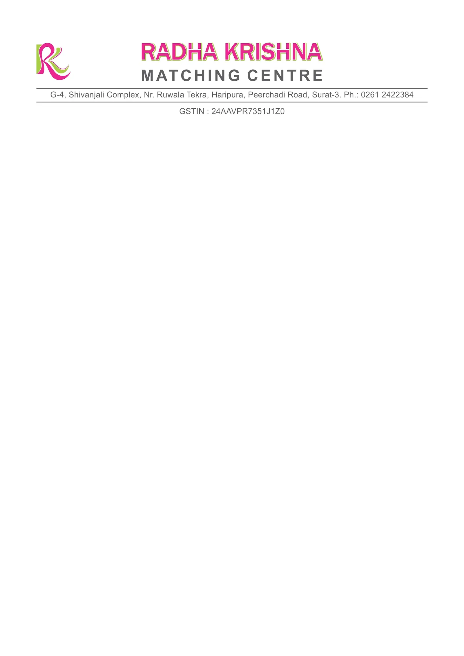 Business Stationery sample 15, designed and printed by Kusum Art, Surat