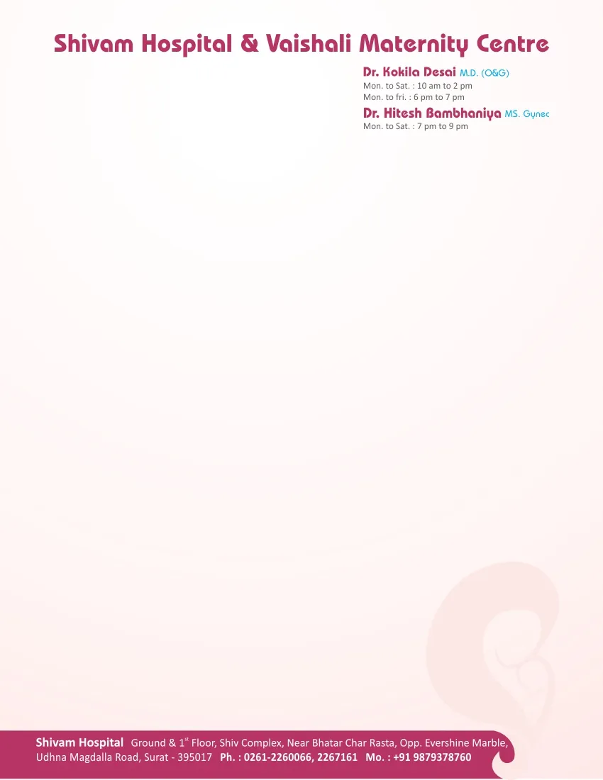 Medical & Clinic Stationery sample 44, designed and printed by Kusum Art, Surat