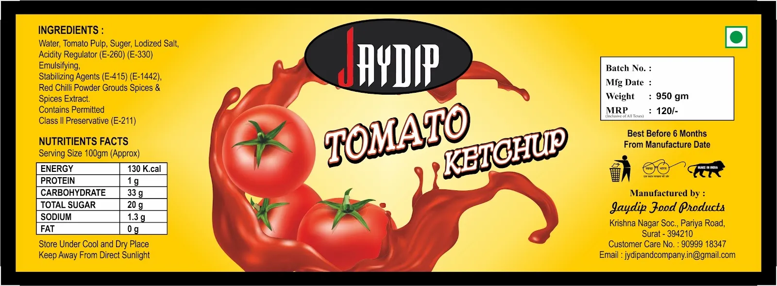 Packaging & Labels sample 36, designed and printed by Kusum Art, Surat